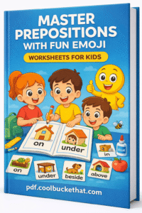 Master Prepositions with Fun Emoji Worksheets for Kids