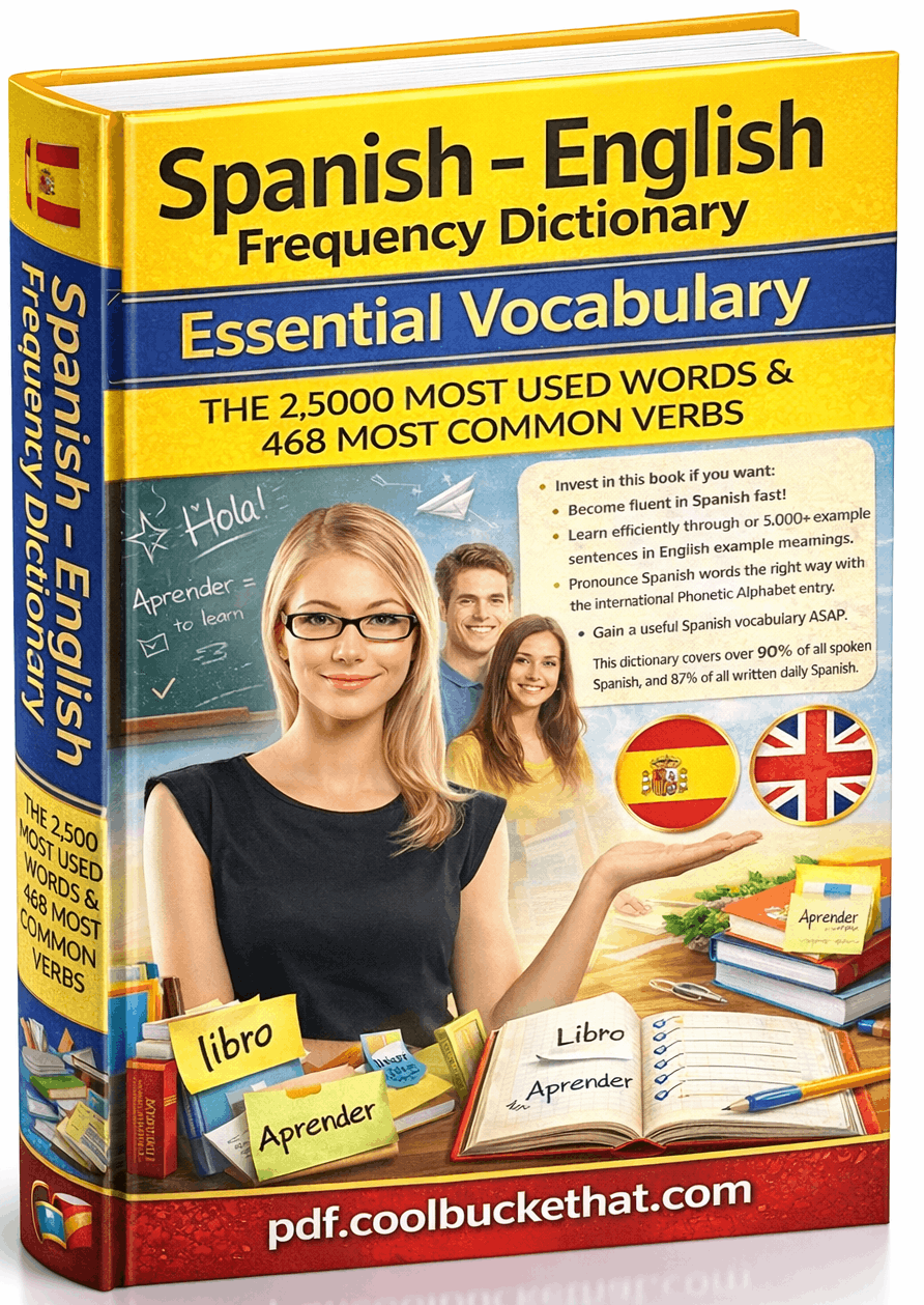 Spanish English Frequency Dictionary Book